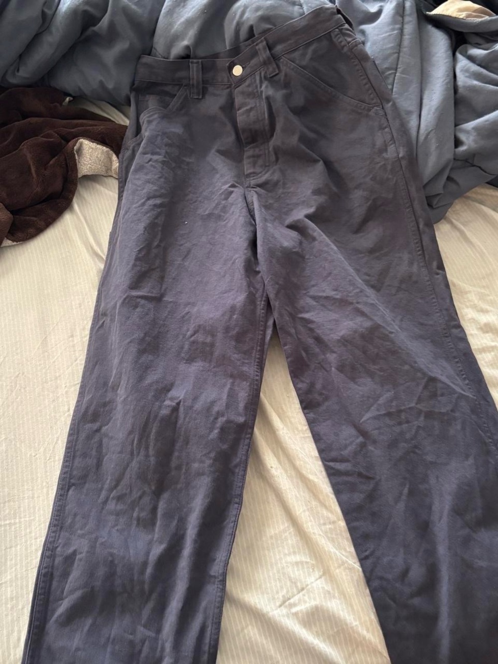 Men's Dark Navy Cargo Pants with Relaxed Fit